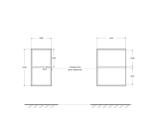 Шкаф-пенал CEZARES ELETTRA 55529 Bianco opaco 300x440 подвесной Шкаф-пенал CEZARES ELETTRA 55529 Bianco opaco 300x440 подвесной