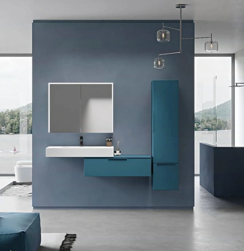 Шкаф-пенал CEZARES PREMIUM 55503 Blu petrolio 350x380 подвесной Шкаф-пенал CEZARES PREMIUM 55503 Blu petrolio 350x380 подвесной