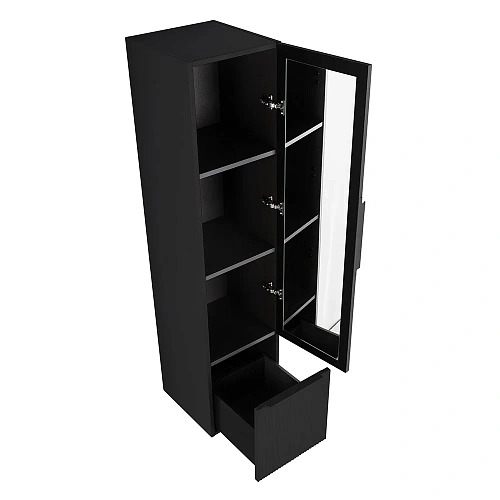 Шкаф-пенал CEZARES PREMIUM 55507 Plisse Nero opaco 350x380 подвесной Шкаф-пенал CEZARES PREMIUM 55507 Plisse Nero opaco 350x380 подвесной