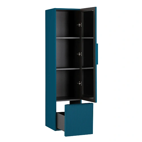 Шкаф-пенал CEZARES PREMIUM 55508 Plisse Blu petrolio 350x380 подвесной Шкаф-пенал CEZARES PREMIUM 55508 Plisse Blu petrolio 350x380 подвесной