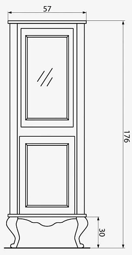 Шкаф-пенал CEZARES VTGIU.04 450x570 мм Шкаф-пенал CEZARES VTGIU.04 450x570 мм