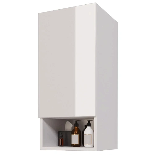 Шкаф-пенал DREJA PERFECTO, 35 см, подвесной, правый, 1 дверца, push-to-open, 1 стеклянная полка, бел 99.0810 Шкаф-пенал DREJA PERFECTO, 35 см, подвесной, правый, 1 дверца, push-to-open, 1 стеклянная полка, бел 99.0810