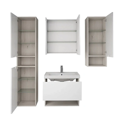 Шкаф-пенал DREJA PERFECTO, 35 см, подвесной/напольный, универсальный, 2 дверцы, 4 стеклянные полки, 99.0814 Шкаф-пенал DREJA PERFECTO, 35 см, подвесной/напольный, универсальный, 2 дверцы, 4 стеклянные полки, 99.0814