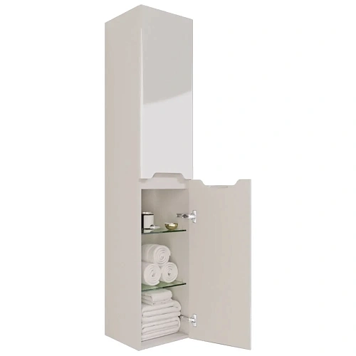 Шкаф-пенал DREJA QL35, 35 см, подвесной/напольный, универсальный, 2 дверцы, 4 стеклянные полки, белы 99.0009 Шкаф-пенал DREJA QL35, 35 см, подвесной/напольный, универсальный, 2 дверцы, 4 стеклянные полки, белы 99.0009