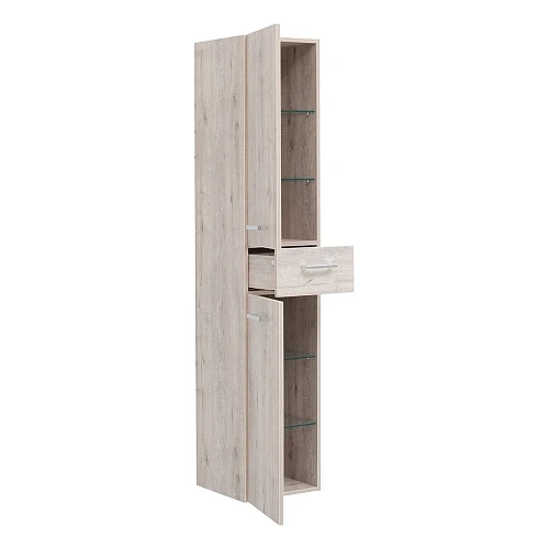 Шкаф-пенал DREJA, 35 см, подвесной/напольный, универсальный, 2 дверцы, 1 ящик, 4 стеклянные полки, д 77.0304D Шкаф-пенал DREJA, 35 см, подвесной/напольный, универсальный, 2 дверцы, 1 ящик, 4 стеклянные полки, д 77.0304D