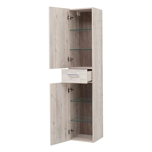 Шкаф-пенал DREJA, 35 см, подвесной/напольный, универсальный, 2 дверцы, 1 ящик, 4 стеклянные полки, д 77.0304D Шкаф-пенал DREJA, 35 см, подвесной/напольный, универсальный, 2 дверцы, 1 ящик, 4 стеклянные полки, д 77.0304D