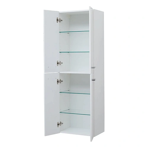 Шкаф-пенал DREJA, 50 см, подвесной/напольный, универсальный, 4 дверцы, 4 стеклянные полки, белый гля 77.0301W Шкаф-пенал DREJA, 50 см, подвесной/напольный, универсальный, 4 дверцы, 4 стеклянные полки, белый гля 77.0301W