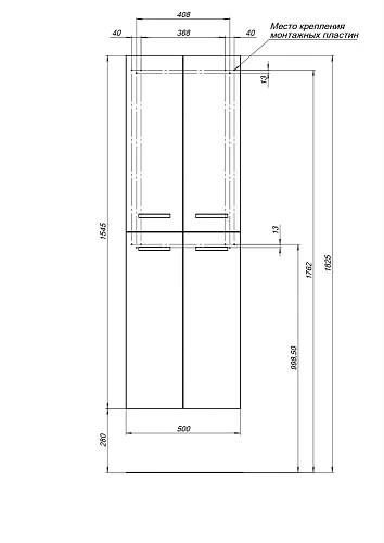 Шкаф-пенал DREJA, 50 см, подвесной/напольный, универсальный, 4 дверцы, 4 стеклянные полки, дуб кантр 77.0302D Шкаф-пенал DREJA, 50 см, подвесной/напольный, универсальный, 4 дверцы, 4 стеклянные полки, дуб кантр 77.0302D