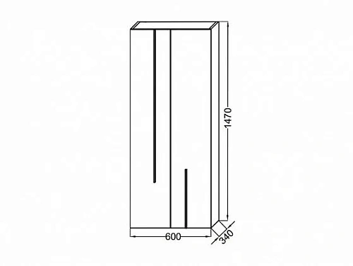 Шкаф-пенал Jacob Delafon Nouvelle Vague EB3046RU-G91 Шкаф-пенал Jacob Delafon Nouvelle Vague EB3046RU-G91