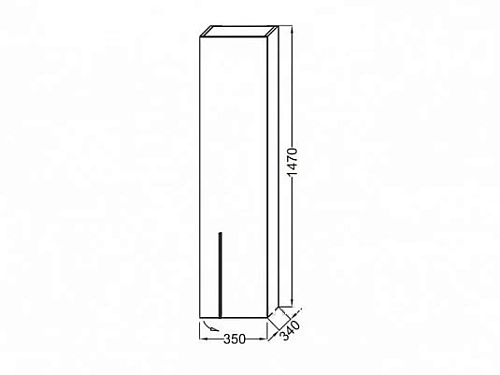 Шкаф-пенал Jacob Delafon Nouvelle Vague EB3047D-N18 белый Шкаф-пенал Jacob Delafon Nouvelle Vague EB3047D-N18 белый
