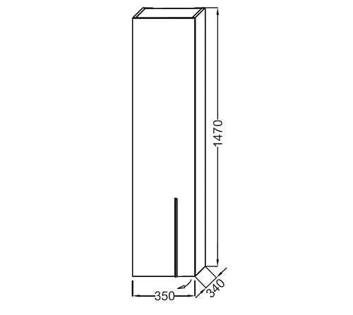 Шкаф-пенал Jacob Delafon Nouvelle Vague EB3047G-M43 аквамарин Шкаф-пенал Jacob Delafon Nouvelle Vague EB3047G-M43 аквамарин