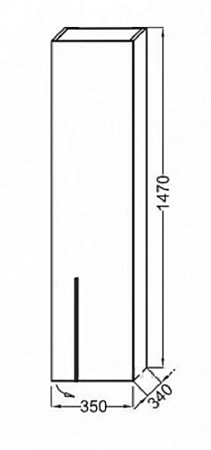 Шкаф-пенал Jacob Delafon Nouvelle Vague EB3047G-NR2 коричневая кожа Шкаф-пенал Jacob Delafon Nouvelle Vague EB3047G-NR2 коричневая кожа