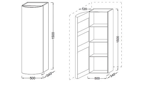 Шкаф-пенал Jacob Delafon Pacific EB1115G-T-S19 анисовый лак Шкаф-пенал Jacob Delafon Pacific EB1115G-T-S19 анисовый лак
