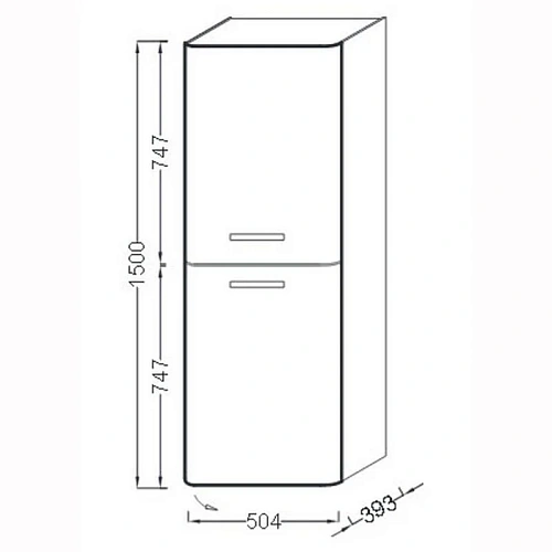 Шкаф-пенал Jacob Delafon Replay EB1074G-442 серый антрацит Шкаф-пенал Jacob Delafon Replay EB1074G-442 серый антрацит
