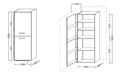 Шкаф-пенал Jacob Delafon Replay EB1074G-HU глянцевый белый Шкаф-пенал Jacob Delafon Replay EB1074G-HU глянцевый белый