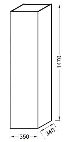 Шкаф-пенал Jacob Delafon Rythmik EB998RU-J5 белый блестящий Шкаф-пенал Jacob Delafon Rythmik EB998RU-J5 белый блестящий