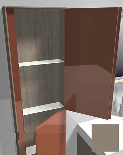 Шкаф-пенал Jacob Delafon Rythmik pure EB1774D-M65 светло-коричненвый правый Шкаф-пенал Jacob Delafon Rythmik pure EB1774D-M65 светло-коричненвый правый