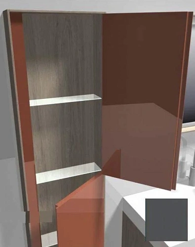 Шкаф-пенал Jacob Delafon Rythmik pure EB1774G-M53 серый антрацит правый Шкаф-пенал Jacob Delafon Rythmik pure EB1774G-M53 серый антрацит правый