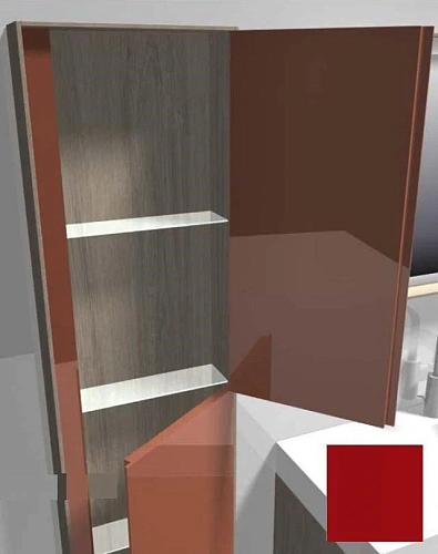 Шкаф-пенал Jacob Delafon Rythmik pure EB1774G-M69 темно-красны левый Шкаф-пенал Jacob Delafon Rythmik pure EB1774G-M69 темно-красны левый