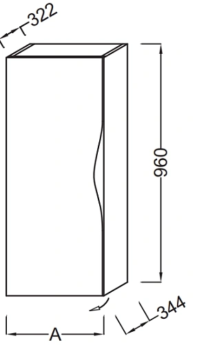 Шкаф-пенал Jacob Delafon Stillness EB2006G-HU глянцевый белый левый Шкаф-пенал Jacob Delafon Stillness EB2006G-HU глянцевый белый левый