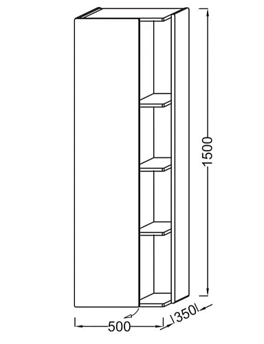 Шкаф-пенал Jacob Delafon Terrace EB1179G-G1C белый блестящий левый Шкаф-пенал Jacob Delafon Terrace EB1179G-G1C белый блестящий левый