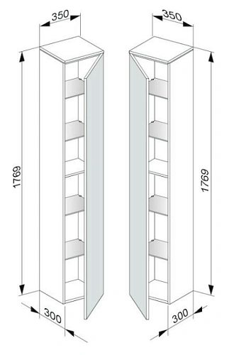 Шкаф-пенал Keuco Edition 400 31730ZZ0001, 350х1769х300 мм Шкаф-пенал Keuco Edition 400 31730ZZ0001, 350х1769х300 мм
