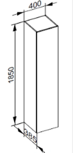 Шкаф-пенал Keuco Edition 90 39030380001, 400х1850х385 мм, цвет: белый матовый, петли слева Шкаф-пенал Keuco Edition 90 39030380001, 400х1850х385 мм, цвет: белый матовый, петли слева