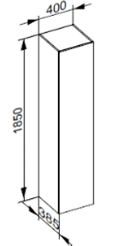 Шкаф-пенал Keuco Edition 90 39030380002, 400х1850х385 мм, цвет: белый матовый, петли справа Шкаф-пенал Keuco Edition 90 39030380002, 400х1850х385 мм, цвет: белый матовый, петли справа