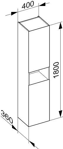 Шкаф-пенал Keuco Stageline 32831180102 Шкаф-пенал Keuco Stageline 32831180102