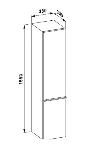 Шкаф-пенал Laufen Palace New 0202.1 (4.0202.1.075.463.1) 350x1650x335мм, белый матовый Шкаф-пенал Laufen Palace New 0202.1 (4.0202.1.075.463.1) 350x1650x335мм, белый матовый