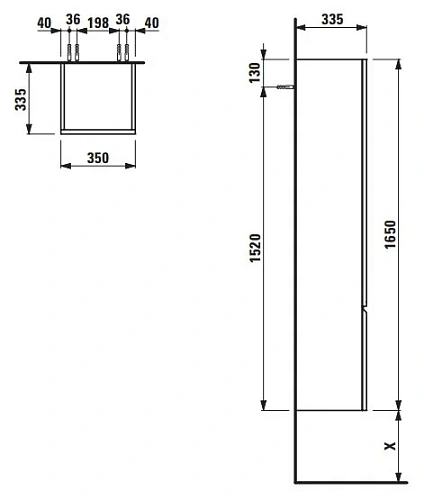 Шкаф-пенал Laufen Pro New 8312.1, белый (350x335x1650мм, 4.8312.1.095.463.1) Шкаф-пенал Laufen Pro New 8312.1, белый (350x335x1650мм, 4.8312.1.095.463.1)
