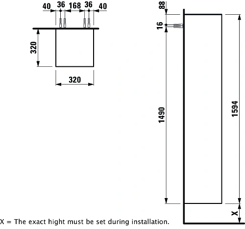 Шкаф-пенал Laufen Sonar 1 ящик, правый, белая матовая 4.0549.2.034.170.1 Шкаф-пенал Laufen Sonar 1 ящик, правый, белая матовая 4.0549.2.034.170.1