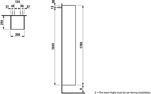 Шкаф-пенал Laufen Space открытая, темный вяз 4.1090.0.160.103.1 Шкаф-пенал Laufen Space открытая, темный вяз 4.1090.0.160.103.1