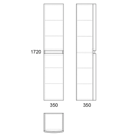 Шкаф-пенал OWL 1975 Gotland 175*35, белый лак OW010300 Шкаф-пенал OWL 1975 Gotland 175*35, белый лак OW010300