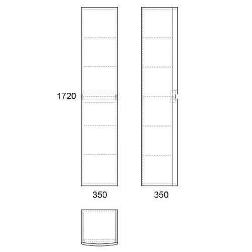 Шкаф-пенал OWL 1975 Gotland 175*35, белый лак OW010300 Шкаф-пенал OWL 1975 Gotland 175*35, белый лак OW010300