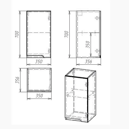Шкаф-пенал OWL 1975 Hella, 35, белый лак OW24.04.00 Шкаф-пенал OWL 1975 Hella, 35, белый лак OW24.04.00