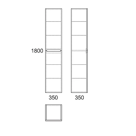 Шкаф-пенал OWL 1975 Nyborg 35, белый OW06.04.00 Шкаф-пенал OWL 1975 Nyborg 35, белый OW06.04.00