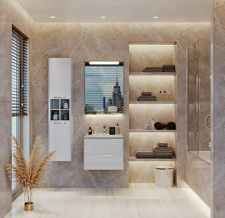 Шкаф-пенал Roca Lago белый глянец 857297806 Шкаф-пенал Roca Lago белый глянец 857297806