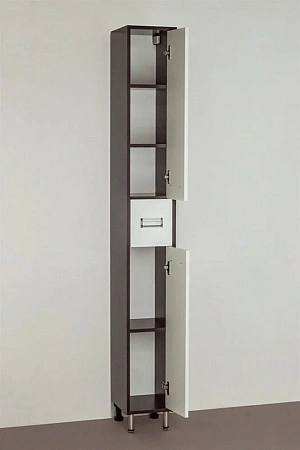 Шкаф-пенал Style Line 240 Стиль белый, венге ЛС-00000091 Шкаф-пенал Style Line 240 Стиль белый, венге ЛС-00000091