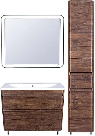 Шкаф-пенал Style Line Атлантика 35 с корзиной, Люкс старое дерево, PLUS ЛС-00000615 Шкаф-пенал Style Line Атлантика 35 с корзиной, Люкс старое дерево, PLUS ЛС-00000615