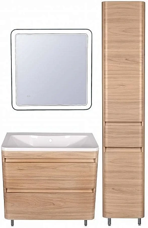 Шкаф-пенал Style Line Атлантика 35 с корзиной, Люкс ясень перламутр, PLUS ЛС-00000683 Шкаф-пенал Style Line Атлантика 35 с корзиной, Люкс ясень перламутр, PLUS ЛС-00000683