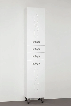 Шкаф-пенал Style Line Венеция 36 (2 ящика) белый ЛС-00000265 Шкаф-пенал Style Line Венеция 36 (2 ящика) белый ЛС-00000265