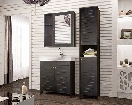 Шкаф-пенал Style Line Кантри 36 с нишей, венге ЛС-00000341 Шкаф-пенал Style Line Кантри 36 с нишей, венге ЛС-00000341