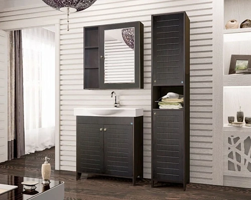 Шкаф-пенал Style Line Кантри 36 с нишей, венге ЛС-00000341 Шкаф-пенал Style Line Кантри 36 с нишей, венге ЛС-00000341