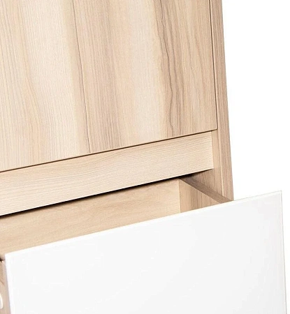 Шкаф-пенал Style Line Монако 360 (1 ящ.), Ориноко/бел лакобель, PLUS ЛС-00000673 Шкаф-пенал Style Line Монако 360 (1 ящ.), Ориноко/бел лакобель, PLUS ЛС-00000673