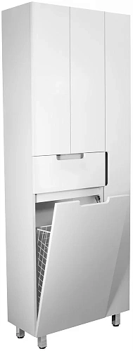 Шкаф-пенал Style Line Оптима 700 ЛС-000010058 с бельевой корзиной, 70 см, напольный, белый Шкаф-пенал Style Line Оптима 700 ЛС-000010058 с бельевой корзиной, 70 см, напольный, белый