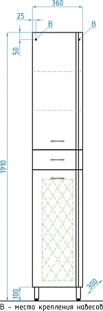 Шкаф-пенал Style Line Эко Стандарт 36 с бельевой корзиной ЛС-00000194 Шкаф-пенал Style Line Эко Стандарт 36 с бельевой корзиной ЛС-00000194