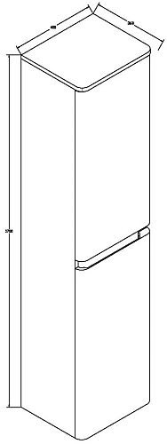 Шкаф-пенал Vincea Alba VSC-1A170LW 1700x400x340, L.White Шкаф-пенал Vincea Alba VSC-1A170LW 1700x400x340, L.White