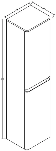 Шкаф-пенал Vincea Alba VSC-1A170MS 1700x400x340, Stone Шкаф-пенал Vincea Alba VSC-1A170MS 1700x400x340, Stone