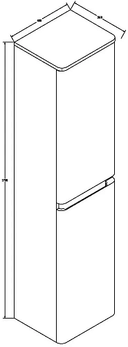 Шкаф-пенал Vincea Alba VSC-1A170WO 1700x400x340, W.Oak Шкаф-пенал Vincea Alba VSC-1A170WO 1700x400x340, W.Oak